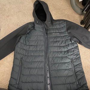 Columbia Men's L Oyanta Trail Hooded Therma-Coil  -Gray/Black - Like New